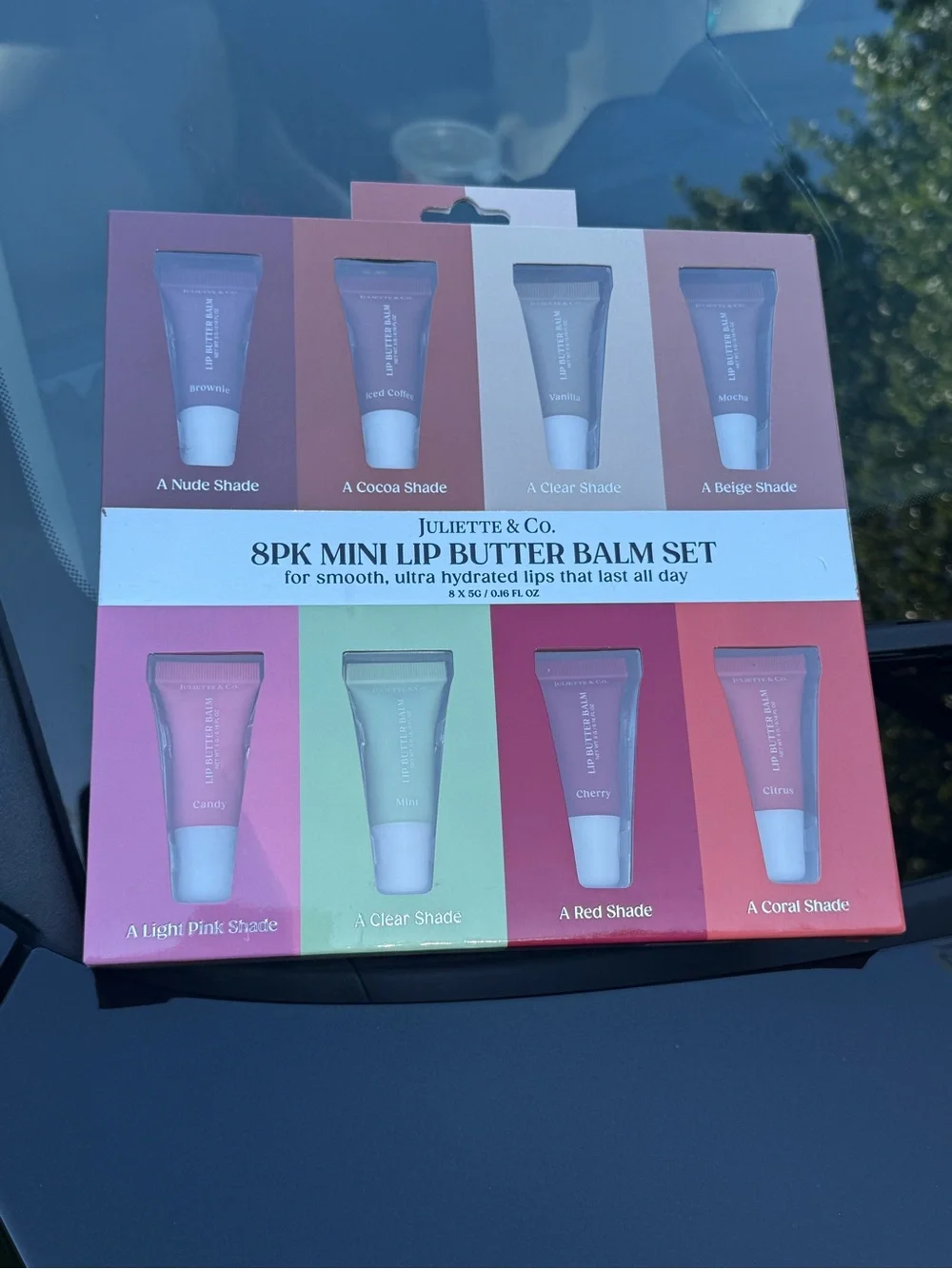 8-Pack Mini Lip Butter Balm Set — Mixed Pinks, Red, Coral & Neutrals